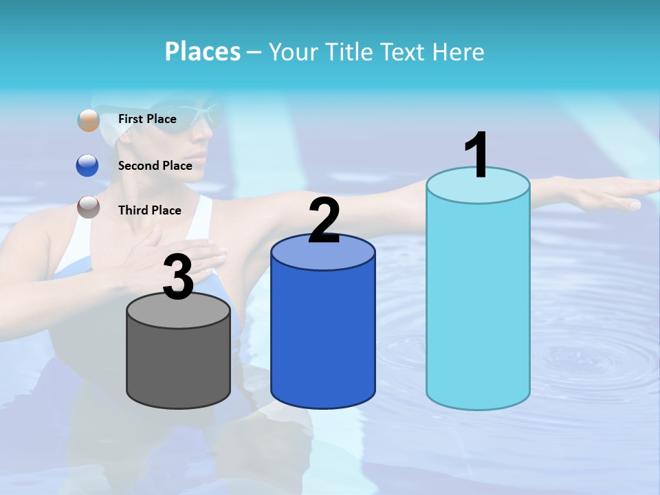 Sportive Goggles Synchronized PowerPoint Template