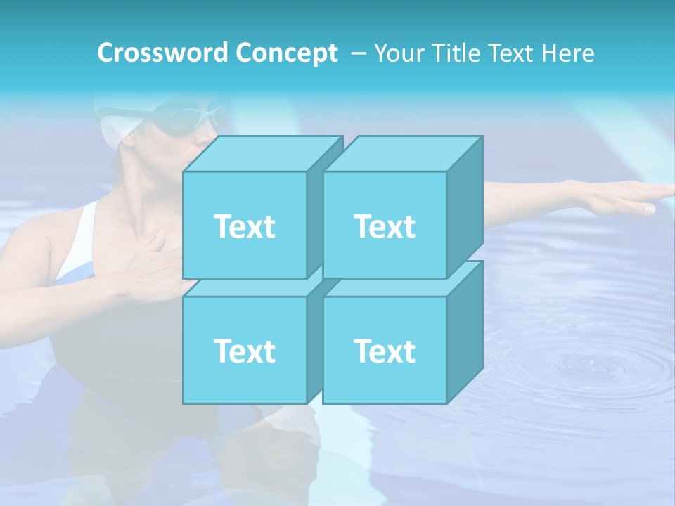 Sportive Goggles Synchronized PowerPoint Template