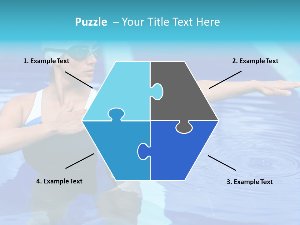 Sportive Goggles Synchronized PowerPoint Template