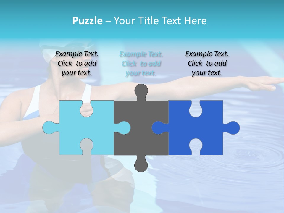 Sportive Goggles Synchronized PowerPoint Template