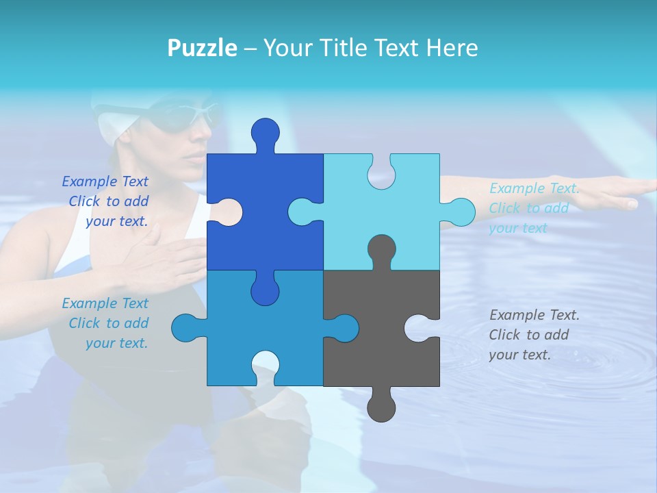 Sportive Goggles Synchronized PowerPoint Template