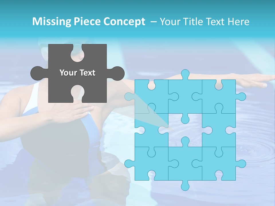 Sportive Goggles Synchronized PowerPoint Template