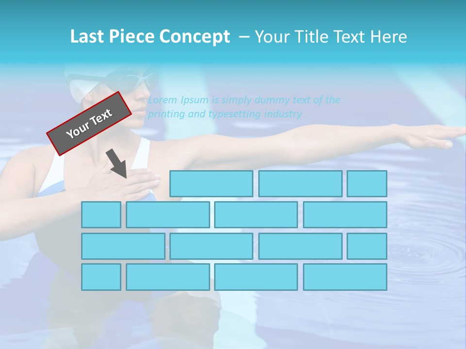 Sportive Goggles Synchronized PowerPoint Template