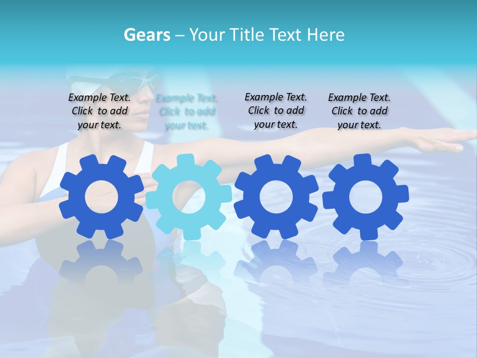 Sportive Goggles Synchronized PowerPoint Template