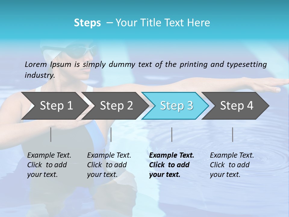 Sportive Goggles Synchronized PowerPoint Template