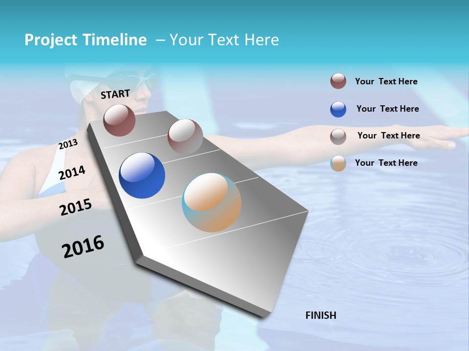 Sportive Goggles Synchronized PowerPoint Template