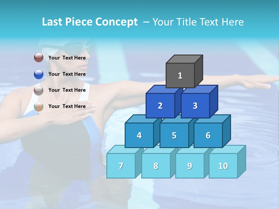 Sportive Goggles Synchronized PowerPoint Template