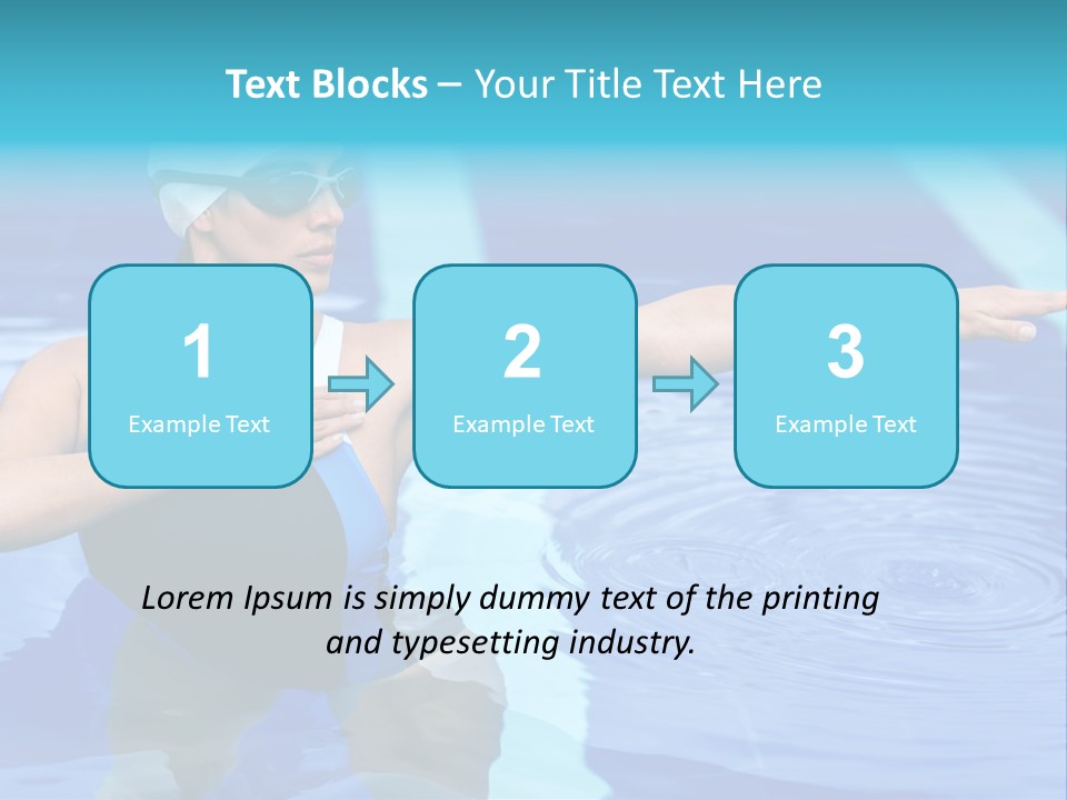 Sportive Goggles Synchronized PowerPoint Template