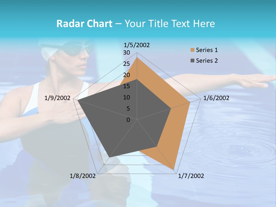 Sportive Goggles Synchronized PowerPoint Template