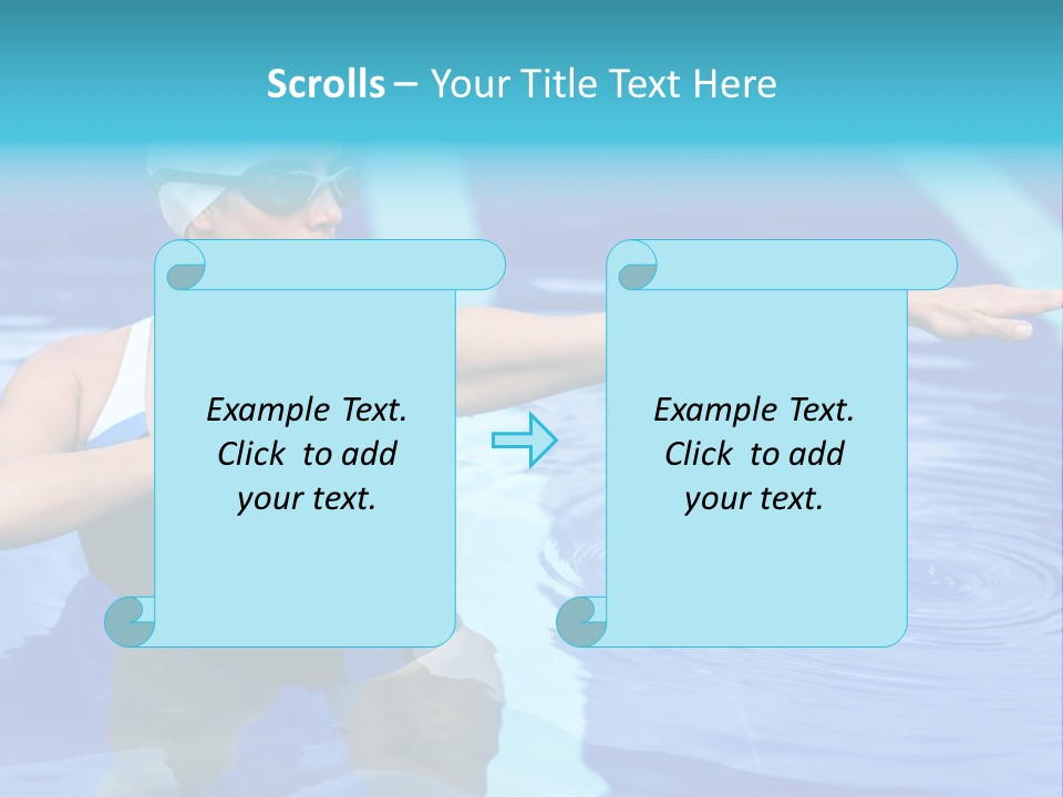 Sportive Goggles Synchronized PowerPoint Template