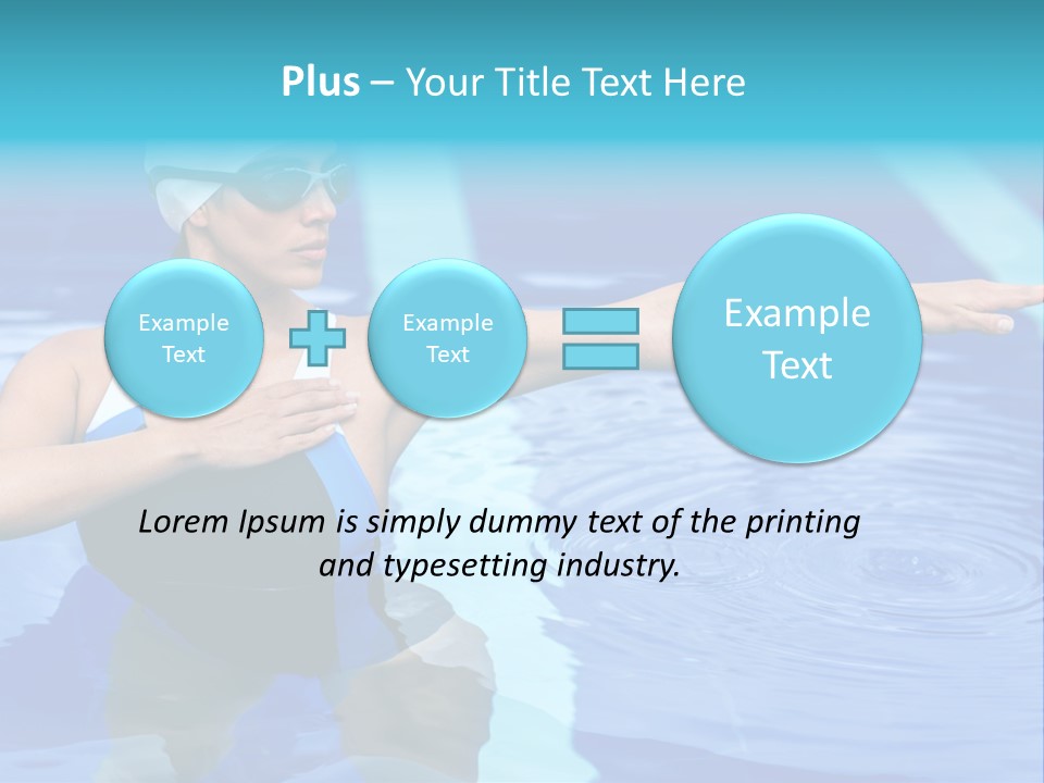 Sportive Goggles Synchronized PowerPoint Template