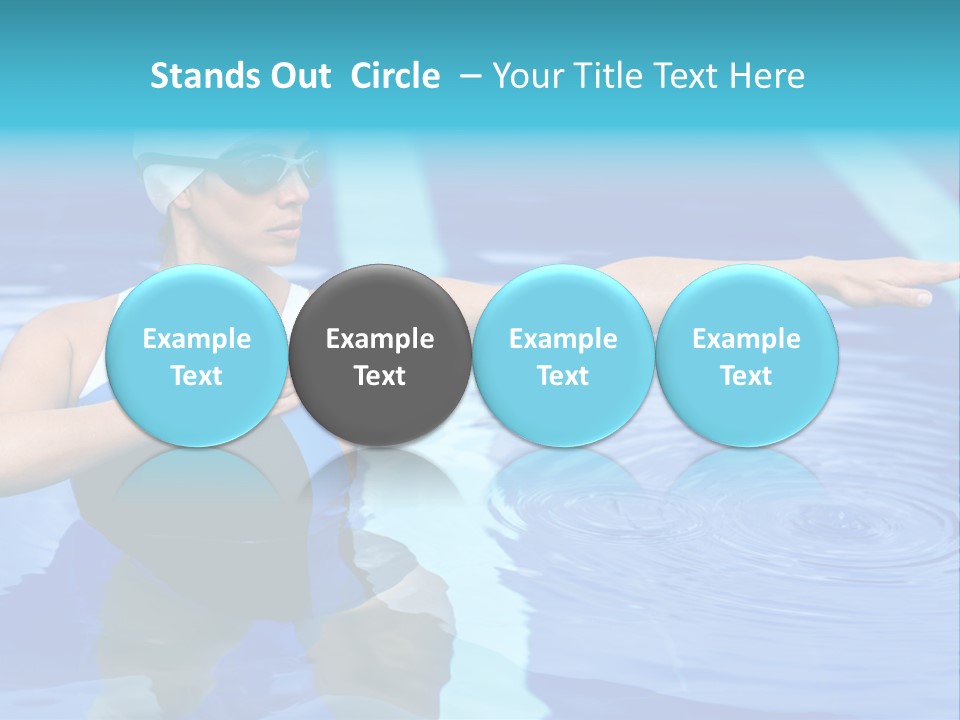 Sportive Goggles Synchronized PowerPoint Template