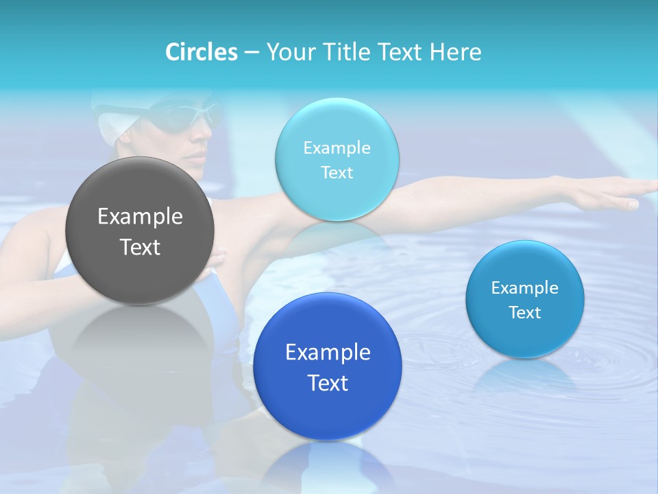 Sportive Goggles Synchronized PowerPoint Template