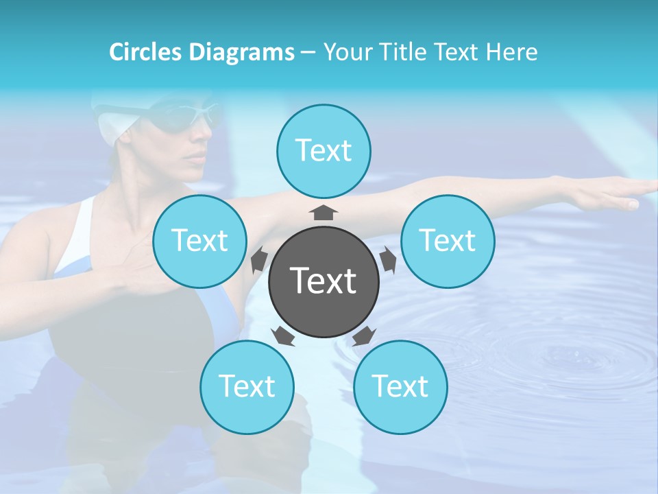 Sportive Goggles Synchronized PowerPoint Template