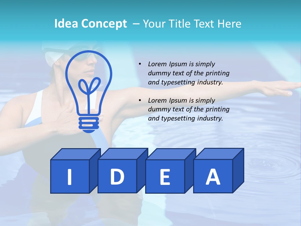 Sportive Goggles Synchronized PowerPoint Template