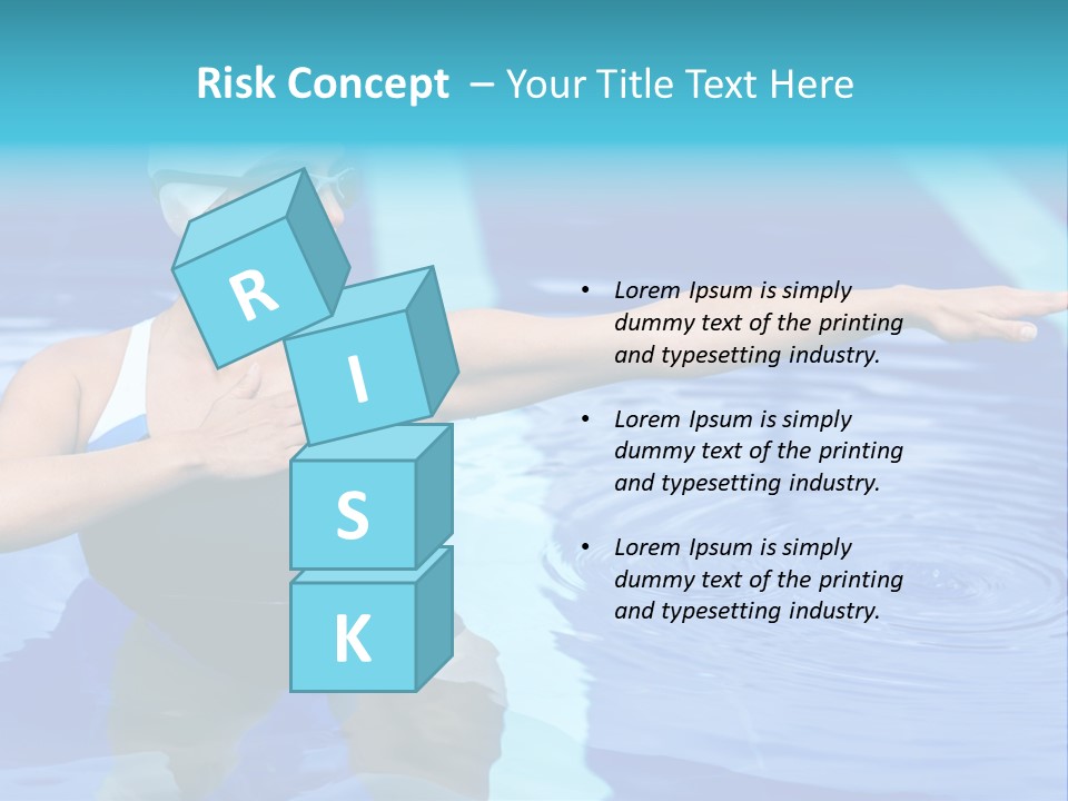 Sportive Goggles Synchronized PowerPoint Template