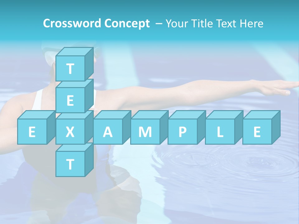 Sportive Goggles Synchronized PowerPoint Template