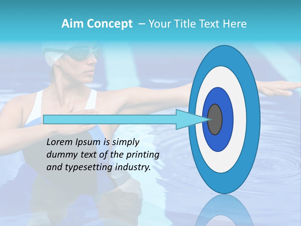 Sportive Goggles Synchronized PowerPoint Template