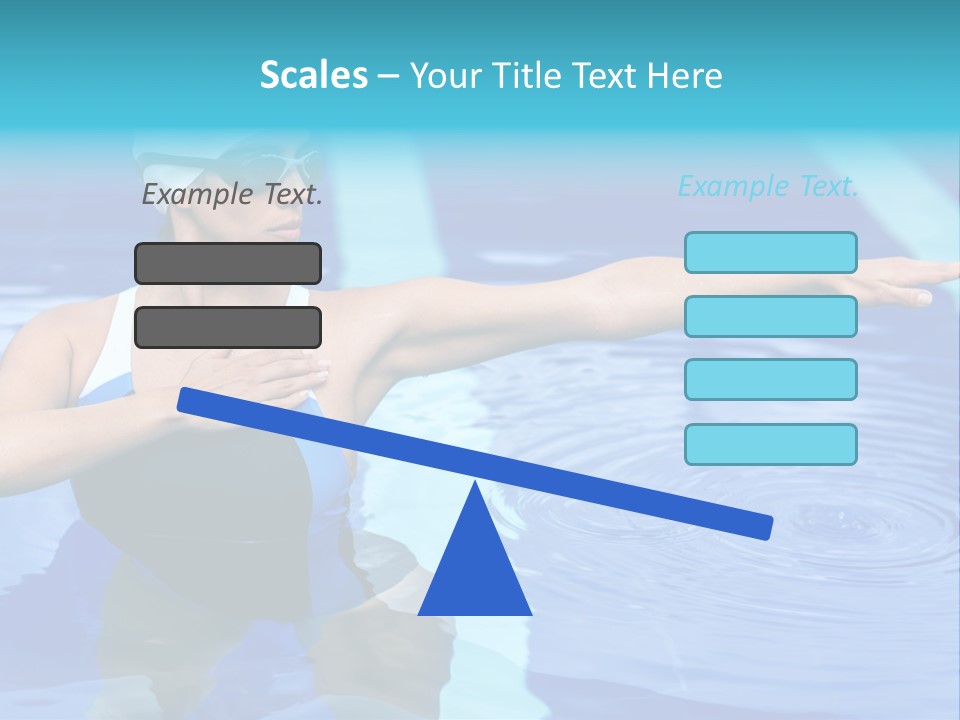 Sportive Goggles Synchronized PowerPoint Template