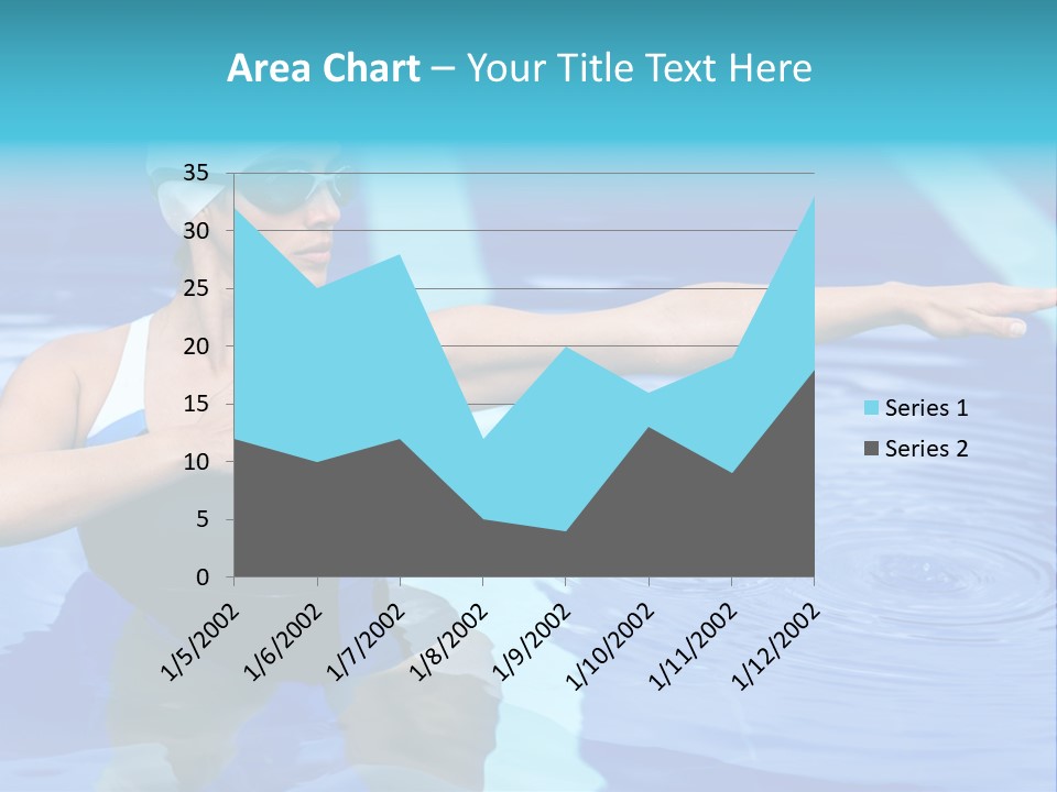 Sportive Goggles Synchronized PowerPoint Template
