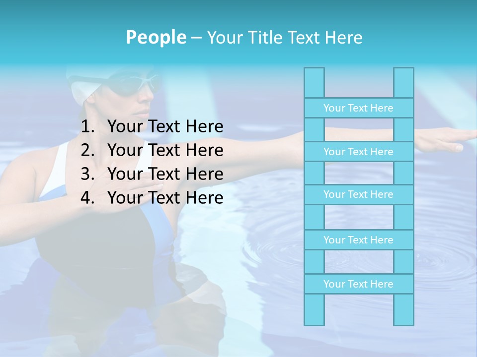Sportive Goggles Synchronized PowerPoint Template