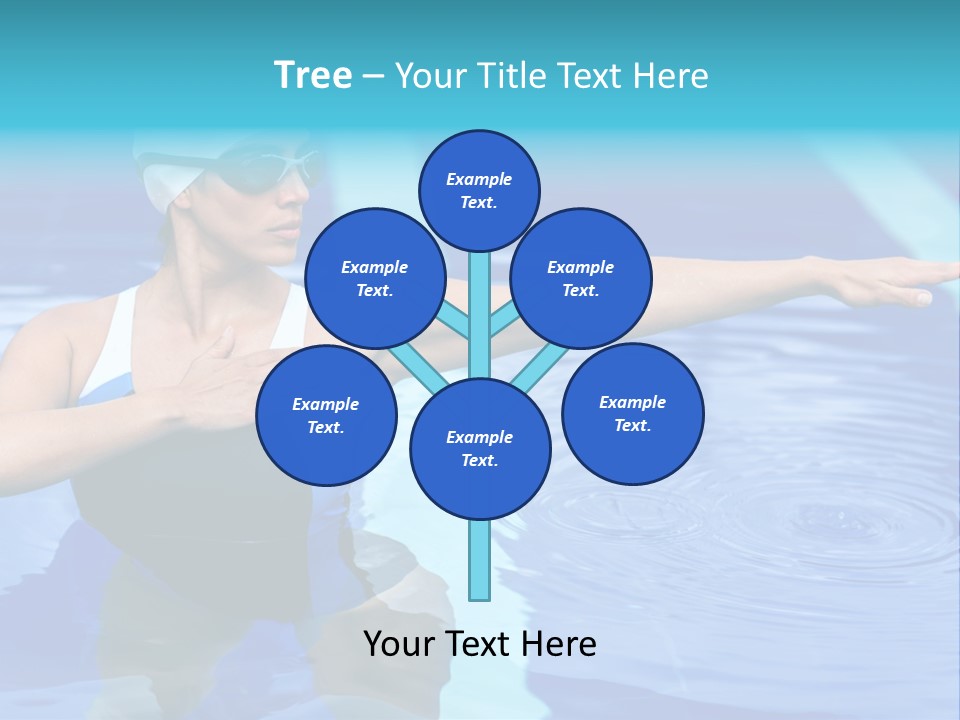 Sportive Goggles Synchronized PowerPoint Template