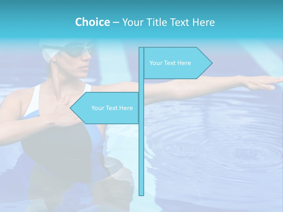 Sportive Goggles Synchronized PowerPoint Template