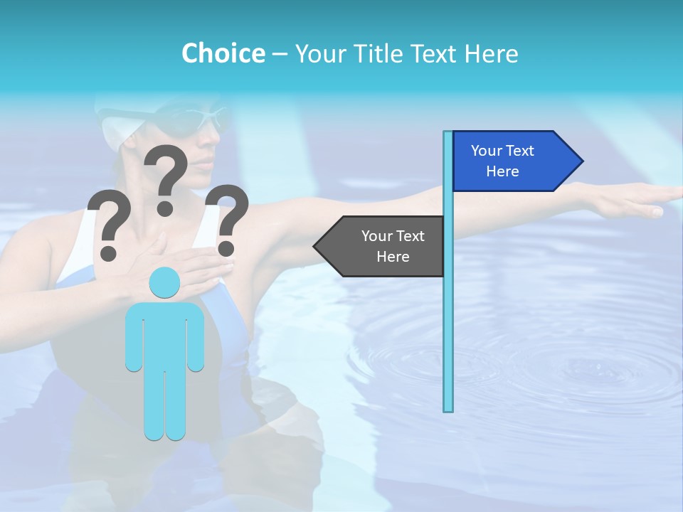 Sportive Goggles Synchronized PowerPoint Template