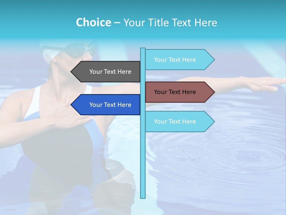 Sportive Goggles Synchronized PowerPoint Template