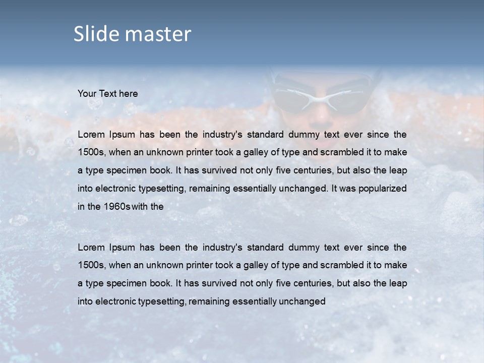 Young Swimmer Female PowerPoint Template