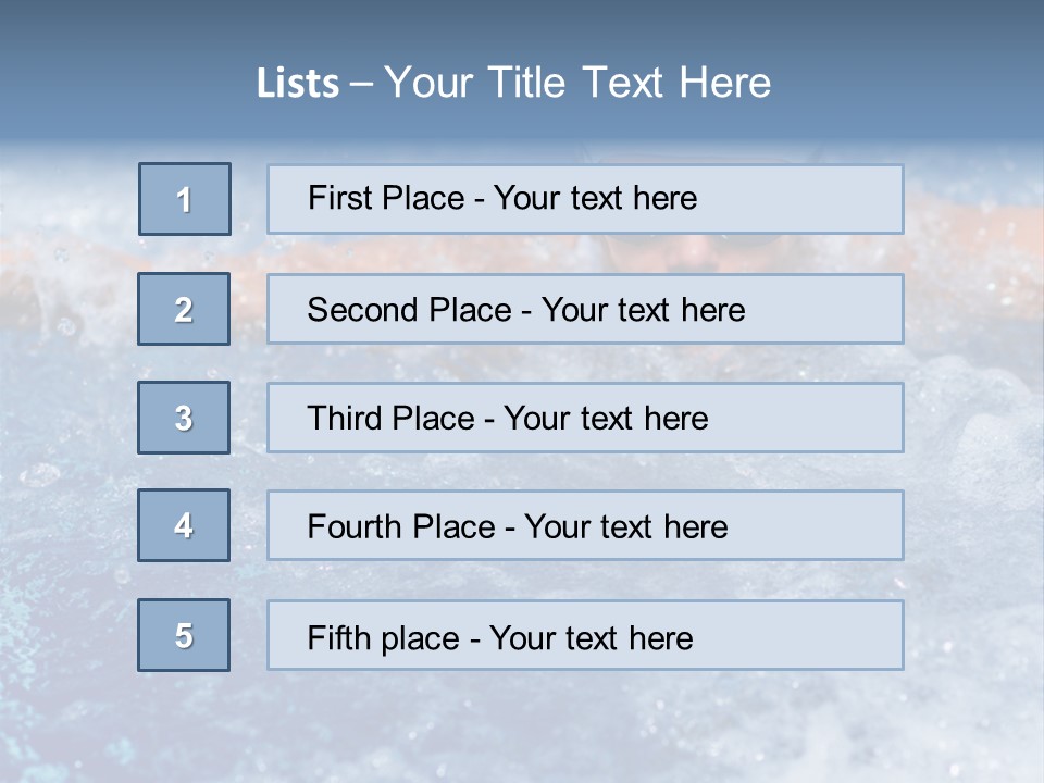Young Swimmer Female PowerPoint Template