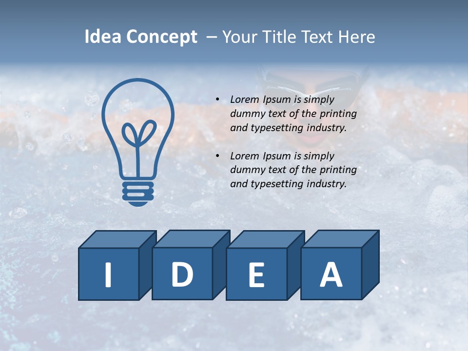 Young Swimmer Female PowerPoint Template