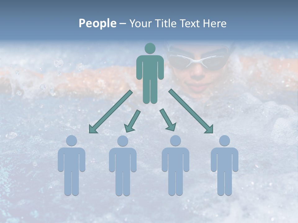 Young Swimmer Female PowerPoint Template