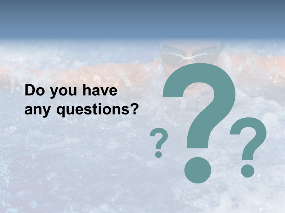 Young Swimmer Female PowerPoint Template