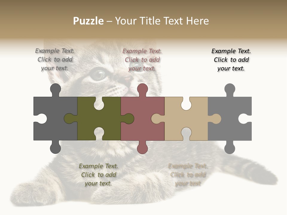 Small Kitty Sweet PowerPoint Template