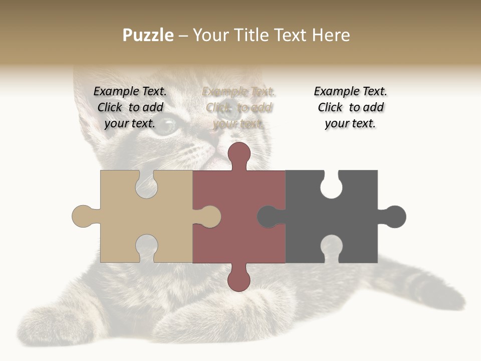 Small Kitty Sweet PowerPoint Template