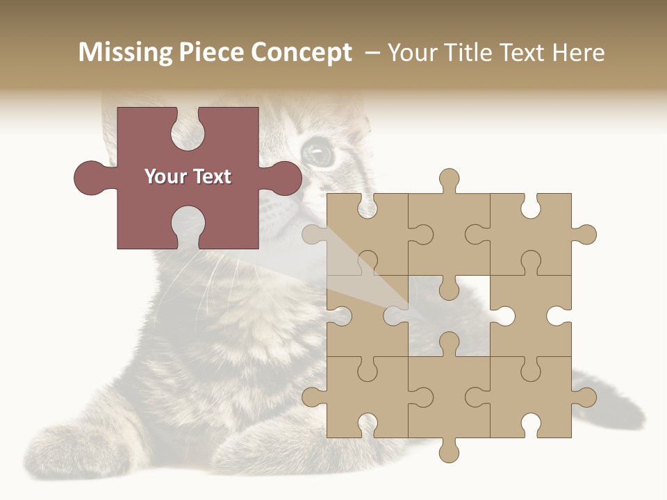 Small Kitty Sweet PowerPoint Template
