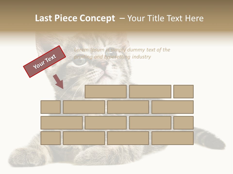 Small Kitty Sweet PowerPoint Template