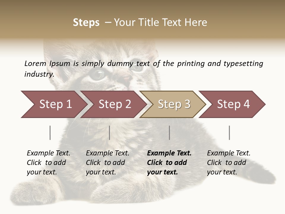 Small Kitty Sweet PowerPoint Template