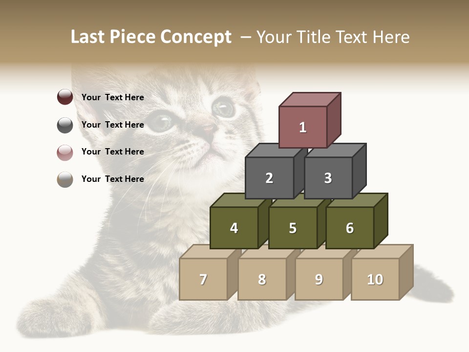 Small Kitty Sweet PowerPoint Template