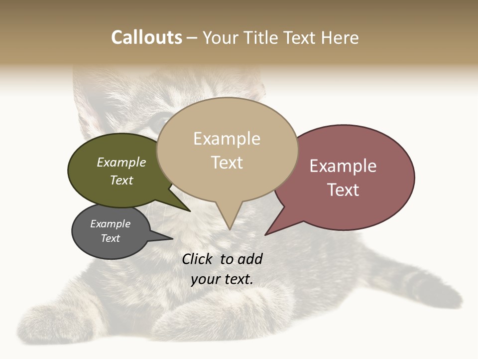 Small Kitty Sweet PowerPoint Template