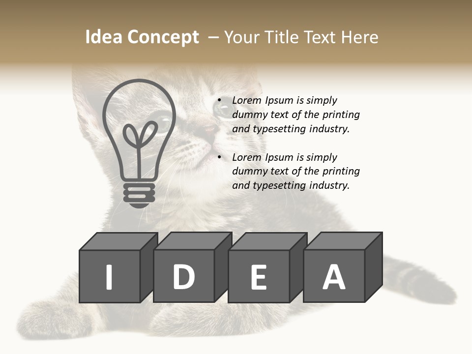 Small Kitty Sweet PowerPoint Template