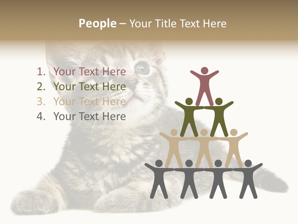 Small Kitty Sweet PowerPoint Template