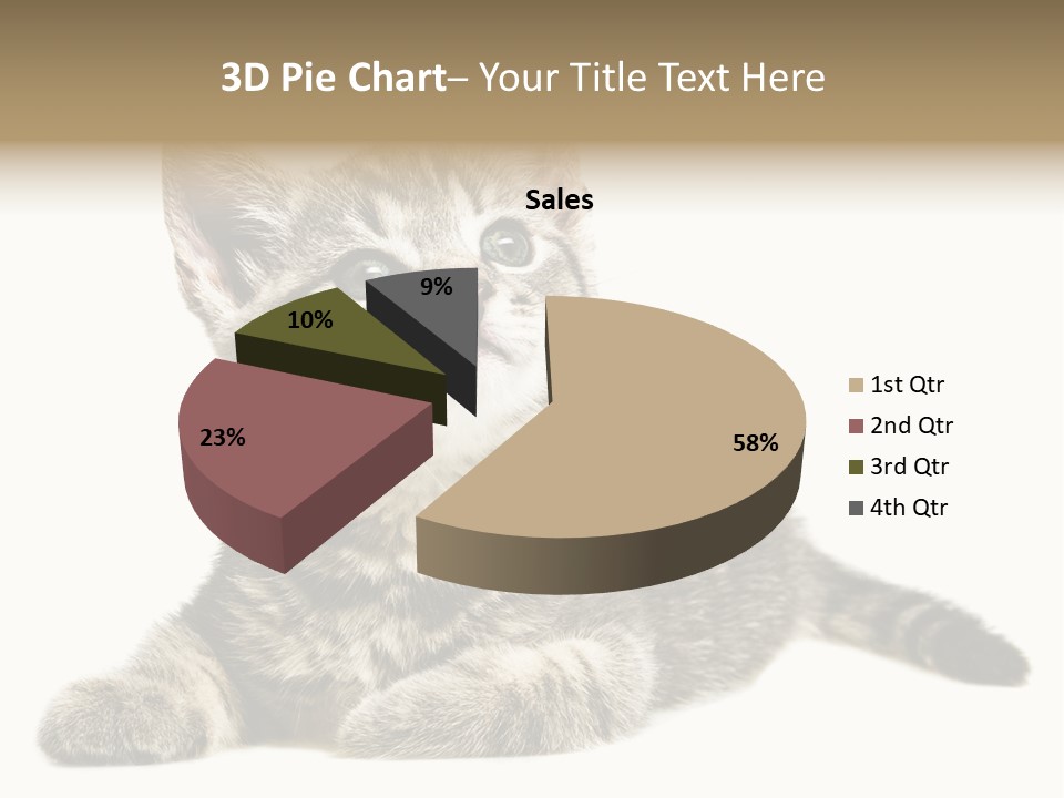 Small Kitty Sweet PowerPoint Template
