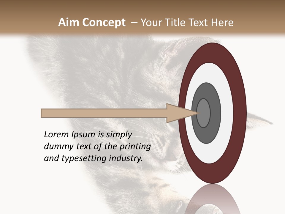 Cat Grey Fur PowerPoint Template