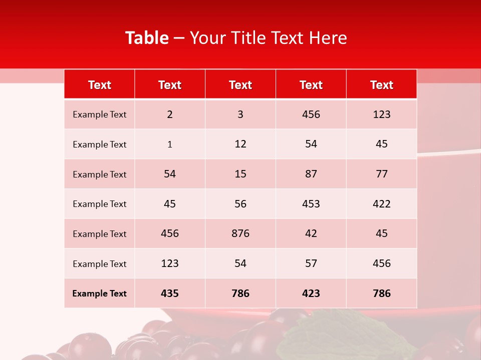White Tasty Healthy PowerPoint Template
