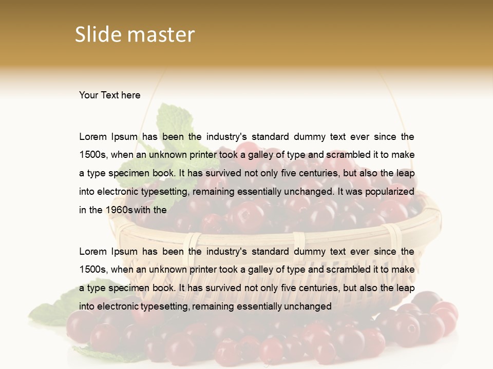 Diet Basket Many PowerPoint Template