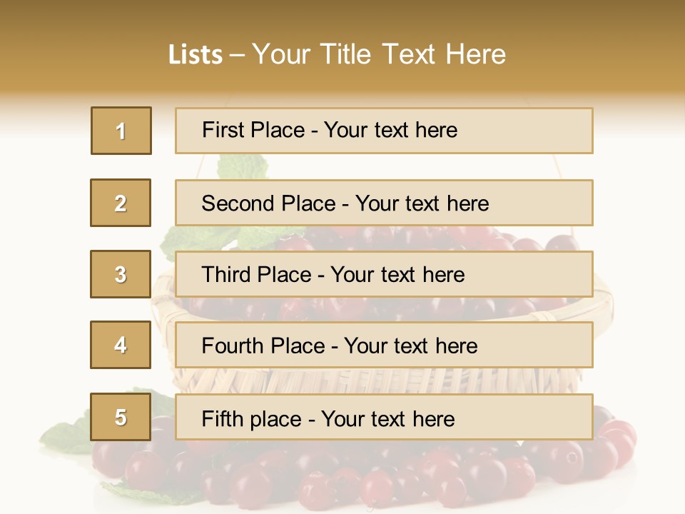 Diet Basket Many PowerPoint Template