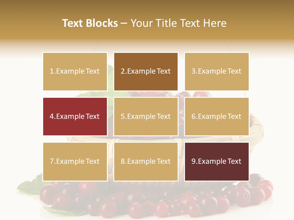 Diet Basket Many PowerPoint Template