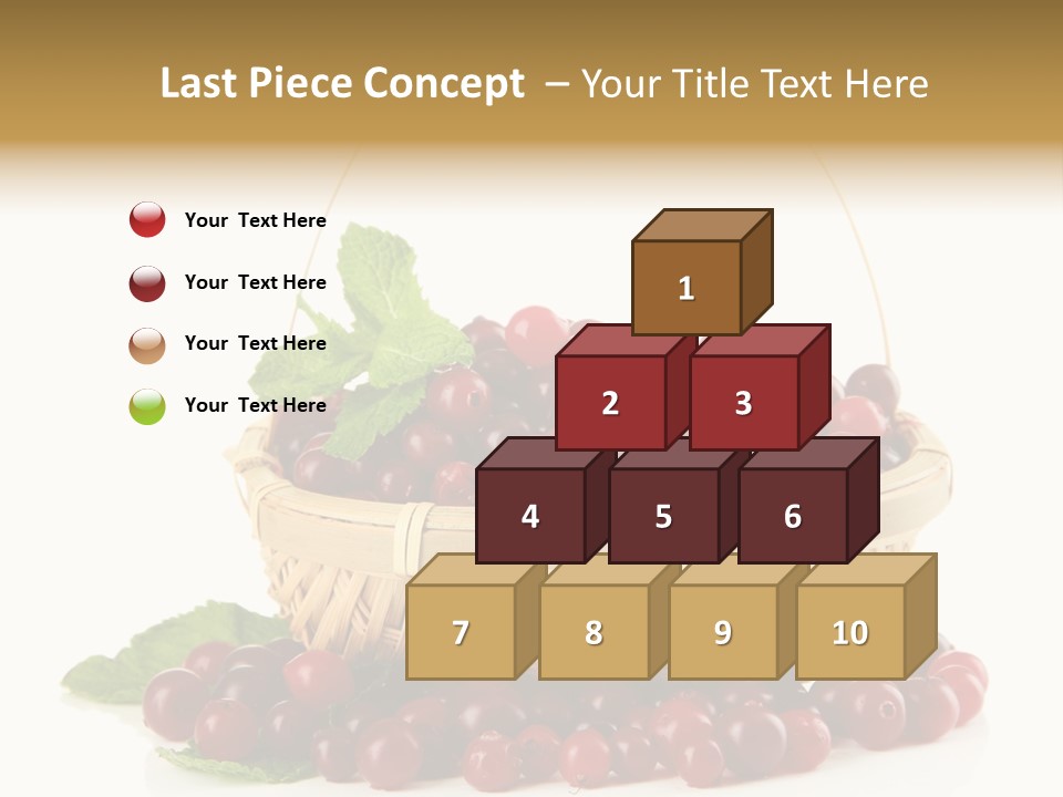 Diet Basket Many PowerPoint Template